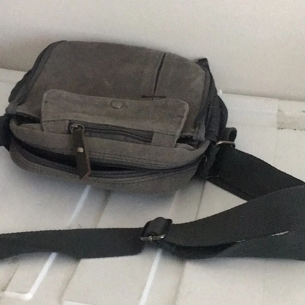 Gray Men's Crossbody Bag camping, travel utility